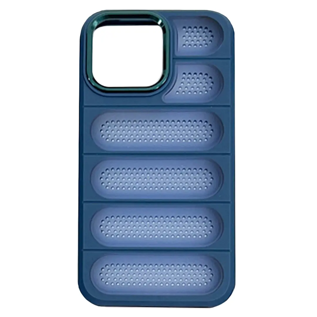 iPhone 15 Plus/iPhone 14 Plus Mesh Cooling Case Dark Blue